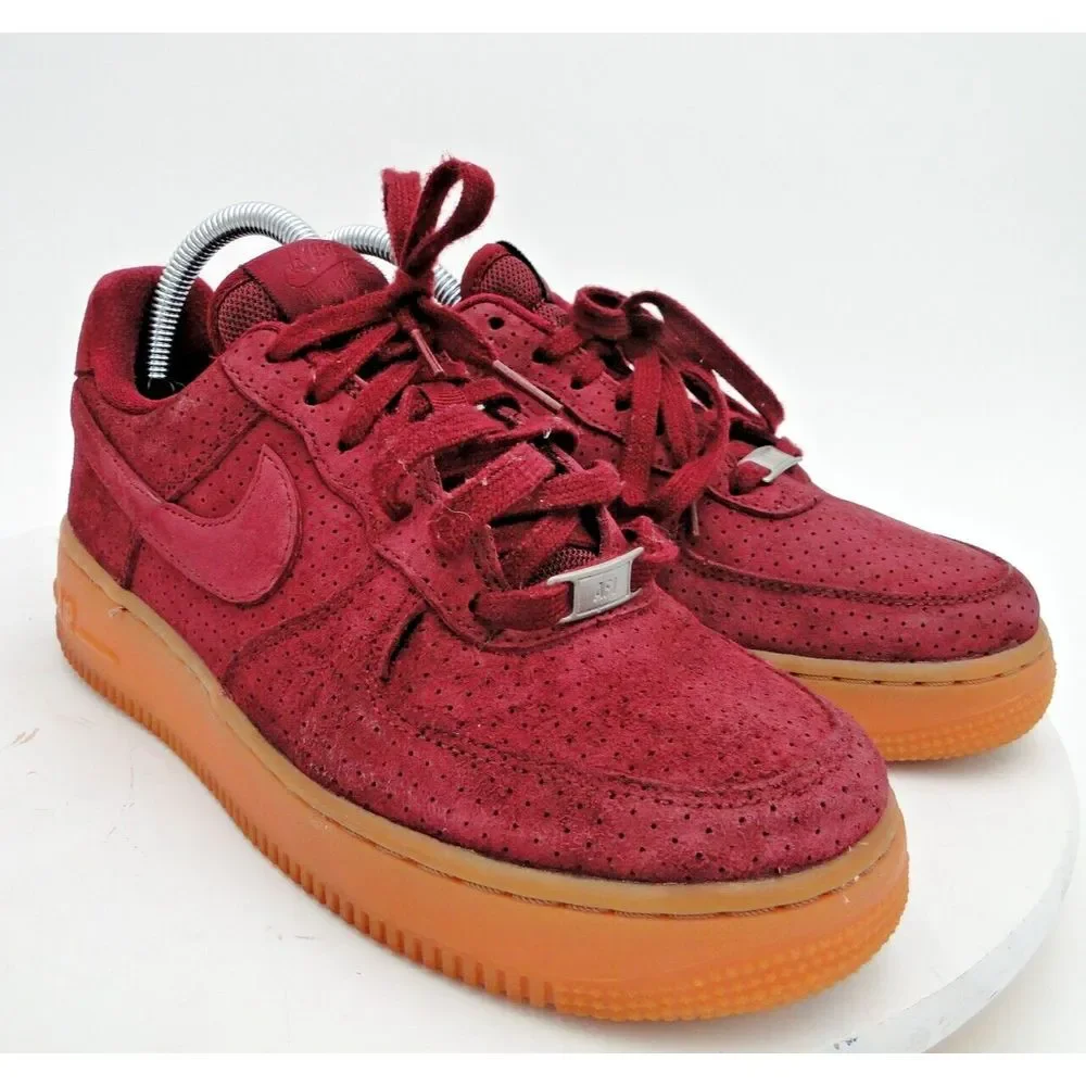 Nike Air Force Burgundy Suede Deep Garnet 749263 600 Women's‎ Size 7.5